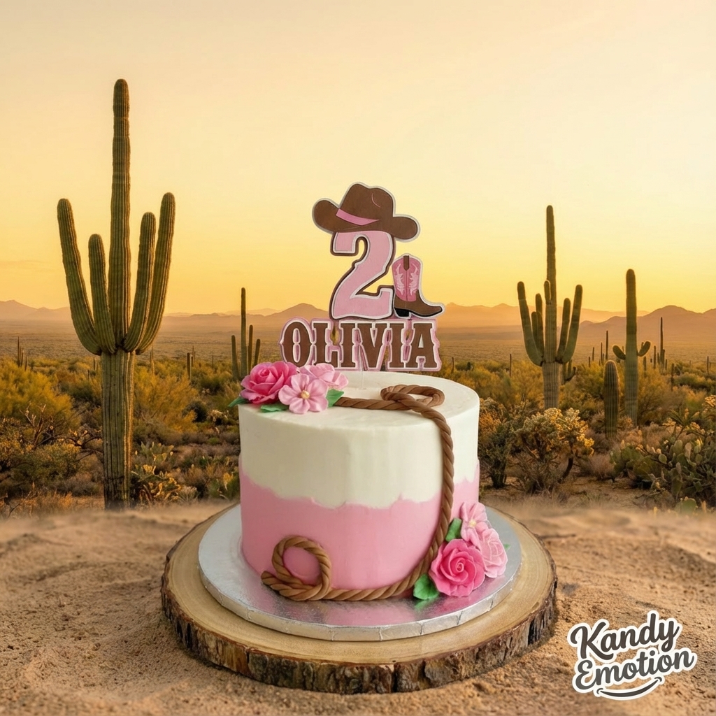 Lejano Oeste Chic: Olivia cumple 2 con estilo vaquero y detalles florales.